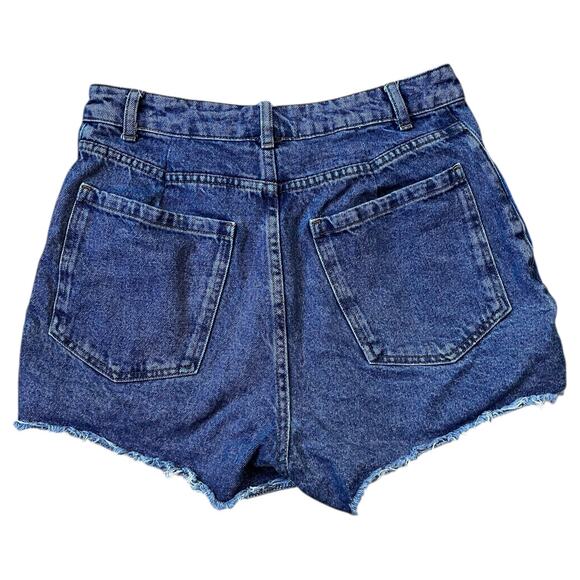 Farm Rio Granny Square Crochet Patch High Rise Denim Jean Shorts Boho Women's 32 - Picture 5 of 5